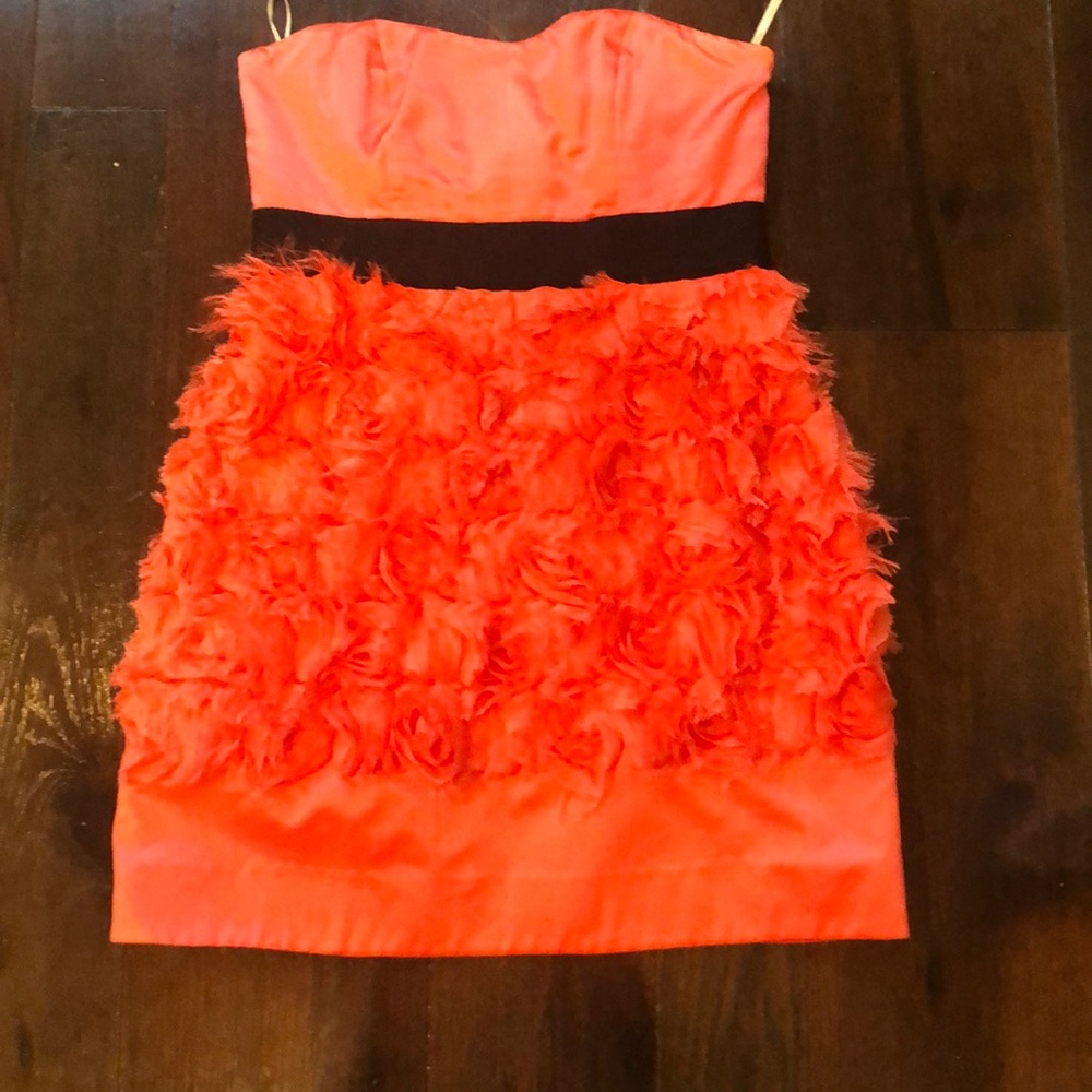 Strapless pink dress